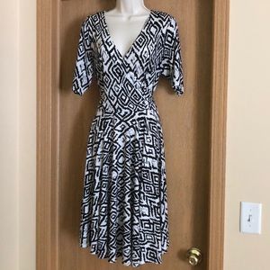 Printed, Flouncy Wrap Dress